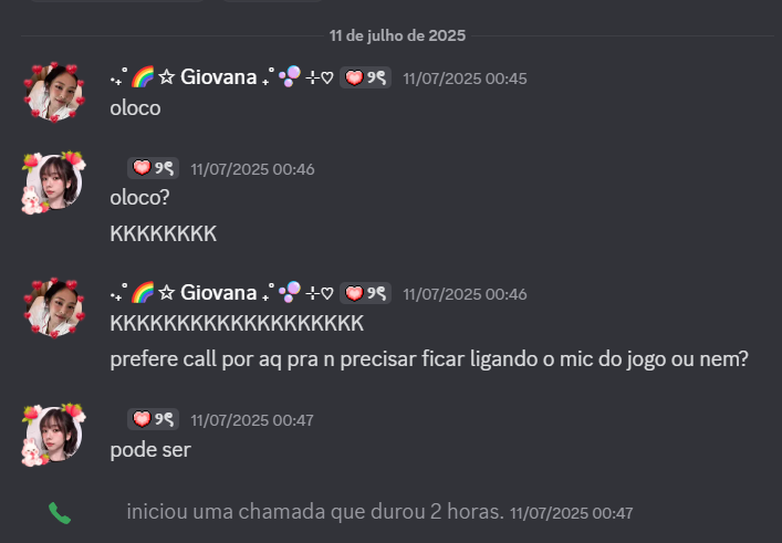 Nossa primeira mensagem